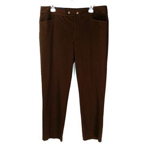CHAPS Brown Petite Slimming Fit Pants 16P Stretch Comfort New With Tags